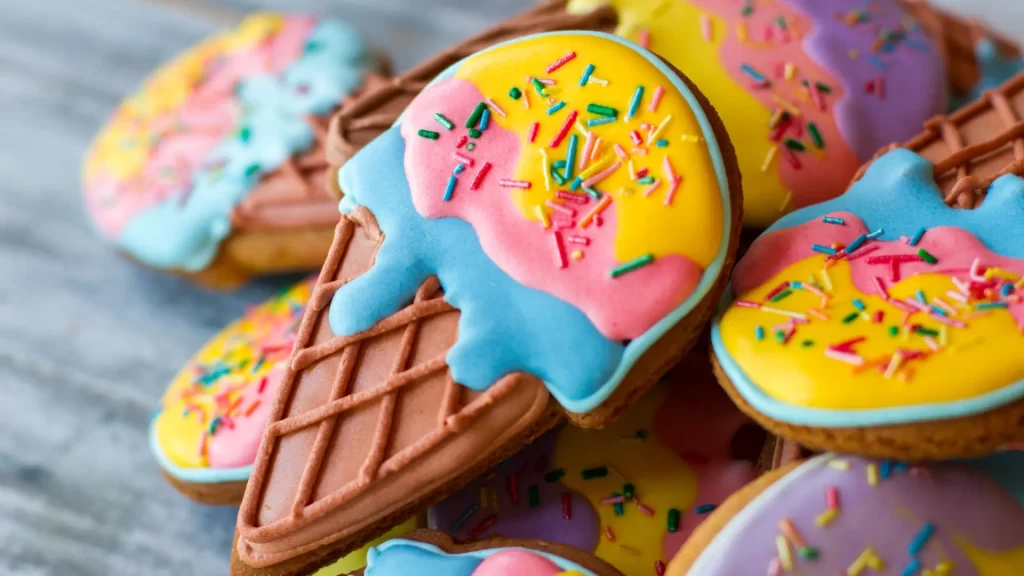 biscoitos decorados coloridos