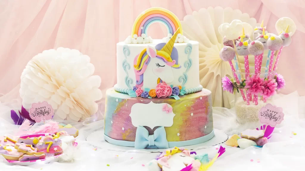 bolo de festa infantil unicornio